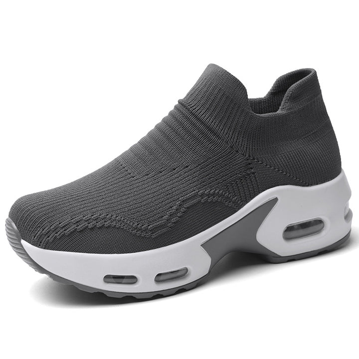 Unisex nan Slip-On Komfortsneaker mit elastischem Maschenkragen, stoßdämpfender Hohlkammer-Sohle und rutschfester Laufsohle Drune