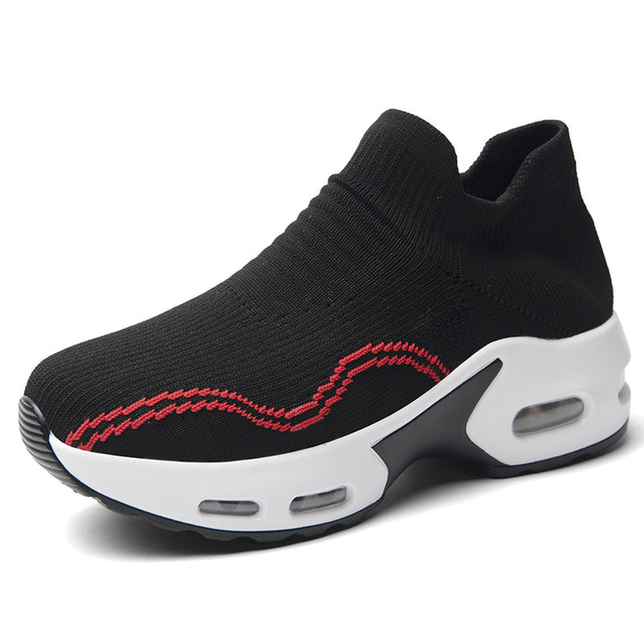 Unisex nan Slip-On Komfortsneaker mit elastischem Maschenkragen, stoßdämpfender Hohlkammer-Sohle und rutschfester Laufsohle Drune