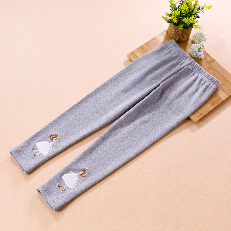 Mädchen Leggings mit buntem Applikationsdesign Drune