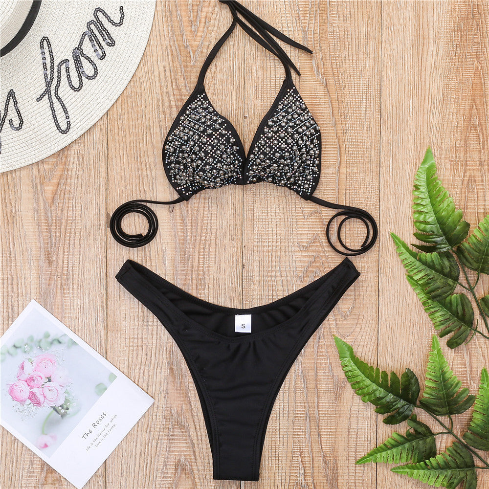 Damen Glamouröser Strass-Bikini Drune