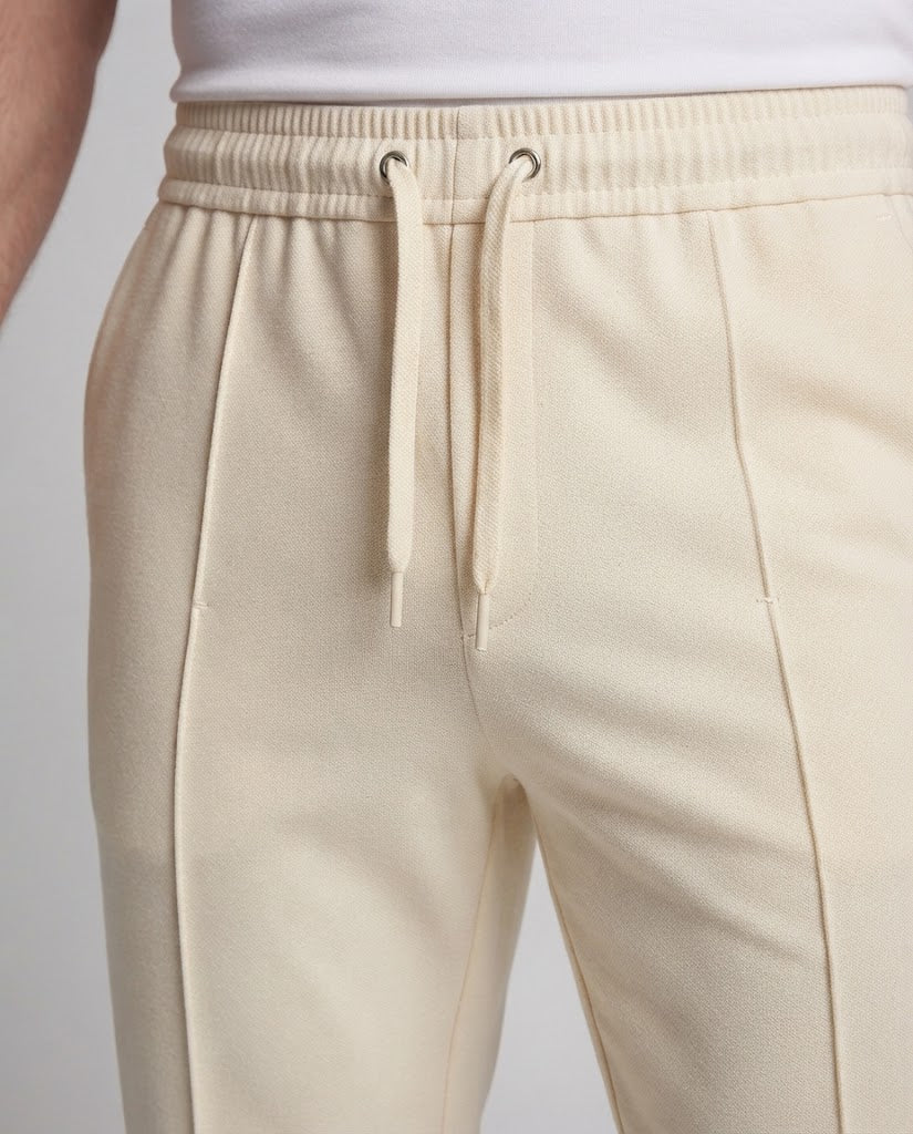 Herren Weiche Relaxed-Fit Chino-Hose mit Bundkordel und Bügelfalte Drune