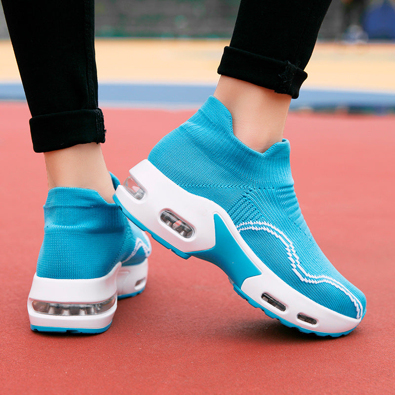 Unisex nan Slip-On Komfortsneaker mit elastischem Maschenkragen, stoßdämpfender Hohlkammer-Sohle und rutschfester Laufsohle Drune