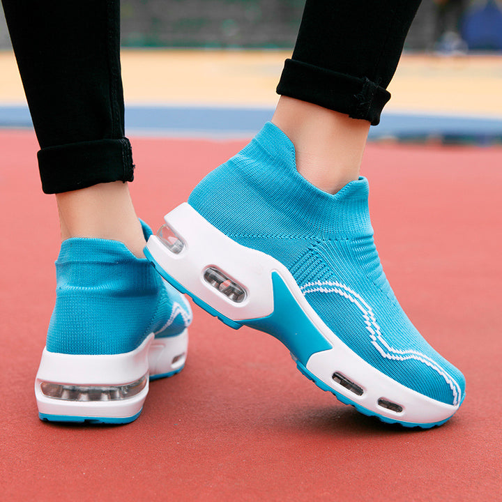 Unisex nan Slip-On Komfortsneaker mit elastischem Maschenkragen, stoßdämpfender Hohlkammer-Sohle und rutschfester Laufsohle Drune