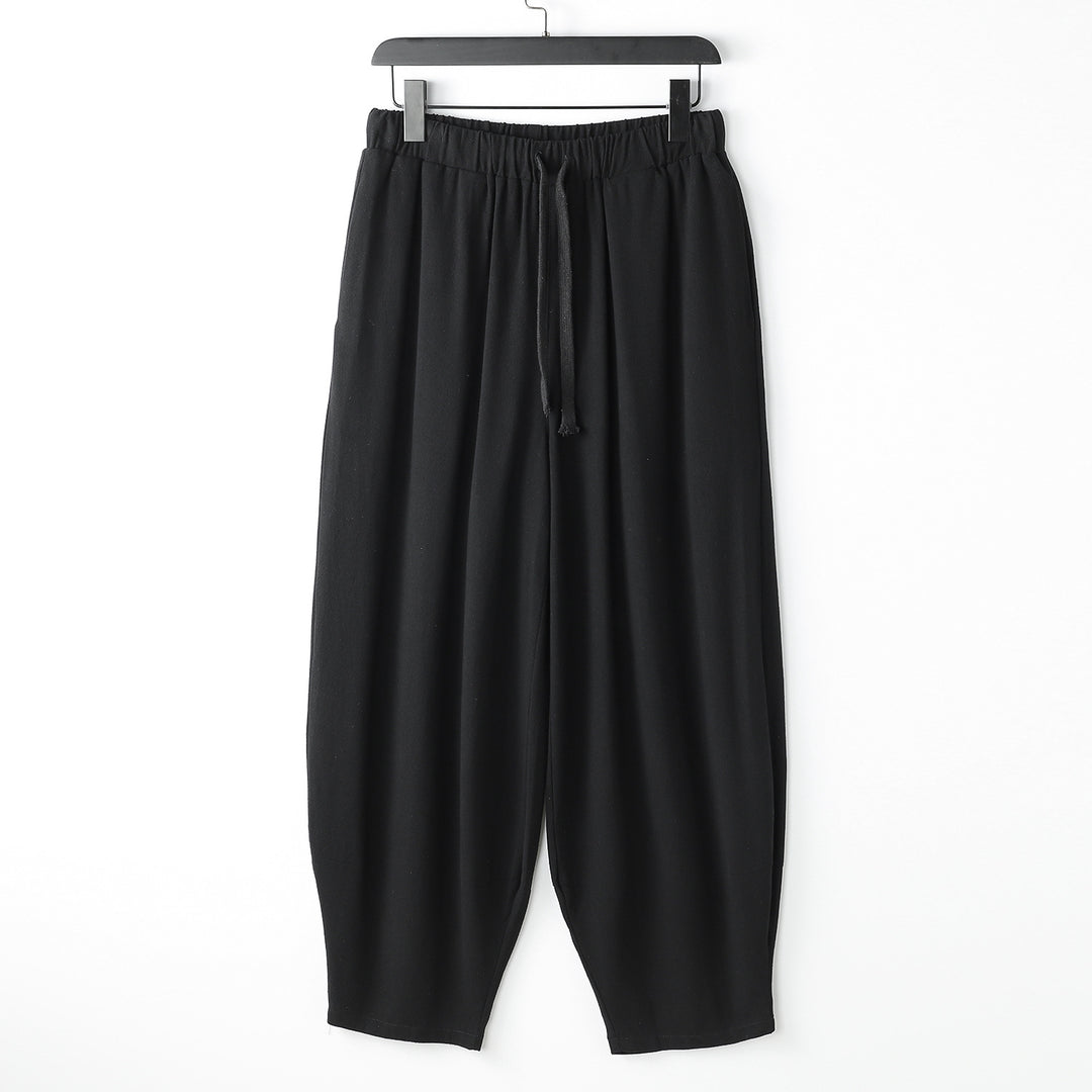 Damen Lässige Harem-Joggerhose mit hohem elastischem Bund und Zugkordel Drune
