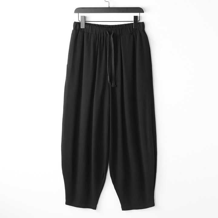Damen Lässige Harem-Joggerhose mit hohem elastischem Bund und Zugkordel Drune