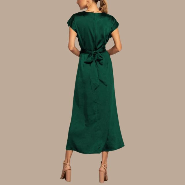 Drune | Wickel-Midikleid mit Kappenärmeln