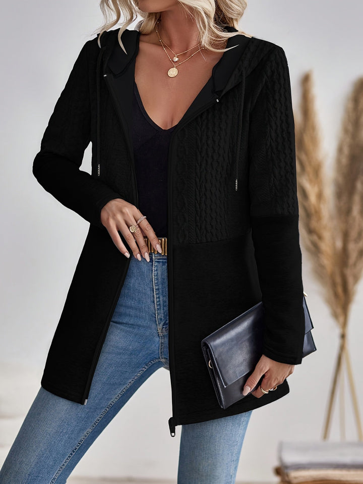 Drune | Damen Kapuzen Sweatshirt mit Reißverschluss