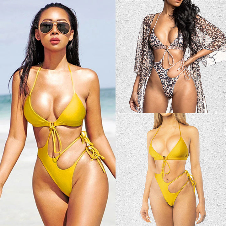 Damen Triangel-Bikini mit modischem Cut-Out und raffiniertem Bindesystem Drune