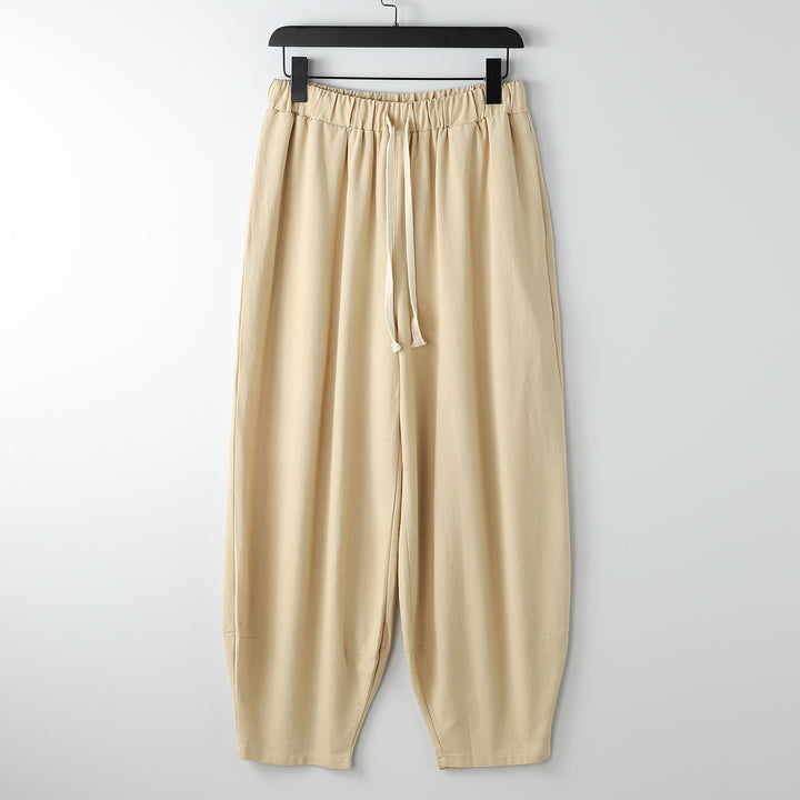 Damen Lässige Harem-Joggerhose mit hohem elastischem Bund und Zugkordel Drune