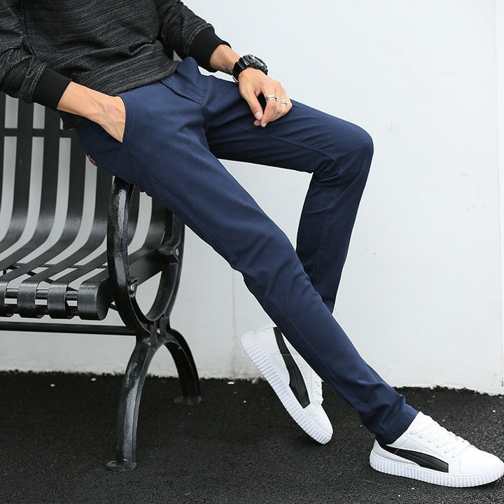 Herren modische Chino-Hose mit schmalem Schnitt und praktischen Taschen Drune