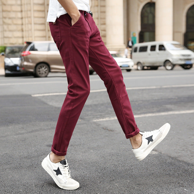 Herren modische Chino-Hose mit schmalem Schnitt und praktischen Taschen Drune