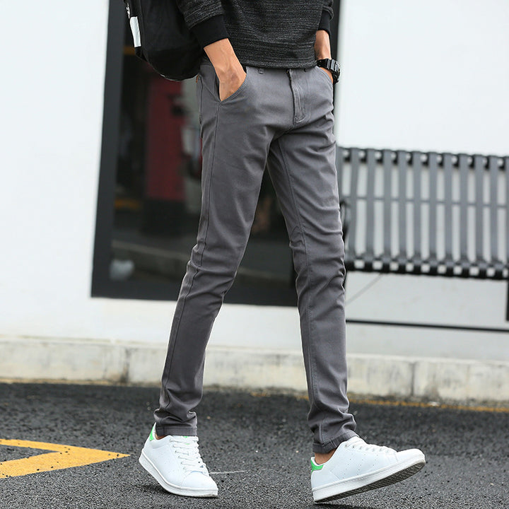 Herren modische Chino-Hose mit schmalem Schnitt und praktischen Taschen Drune