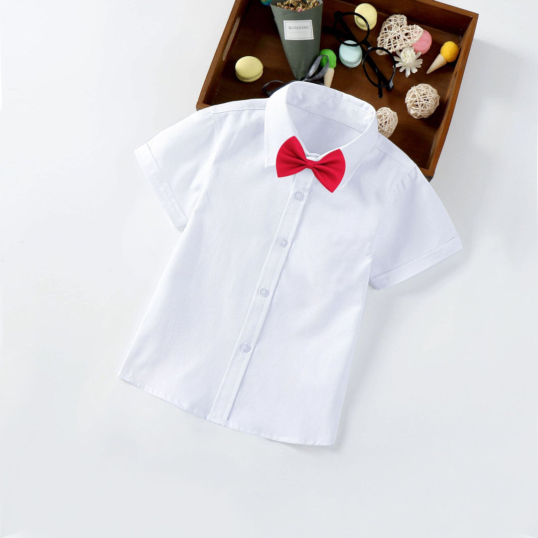 Kinder Kurzarmhemd mit Kragen und Krawatte Drune
