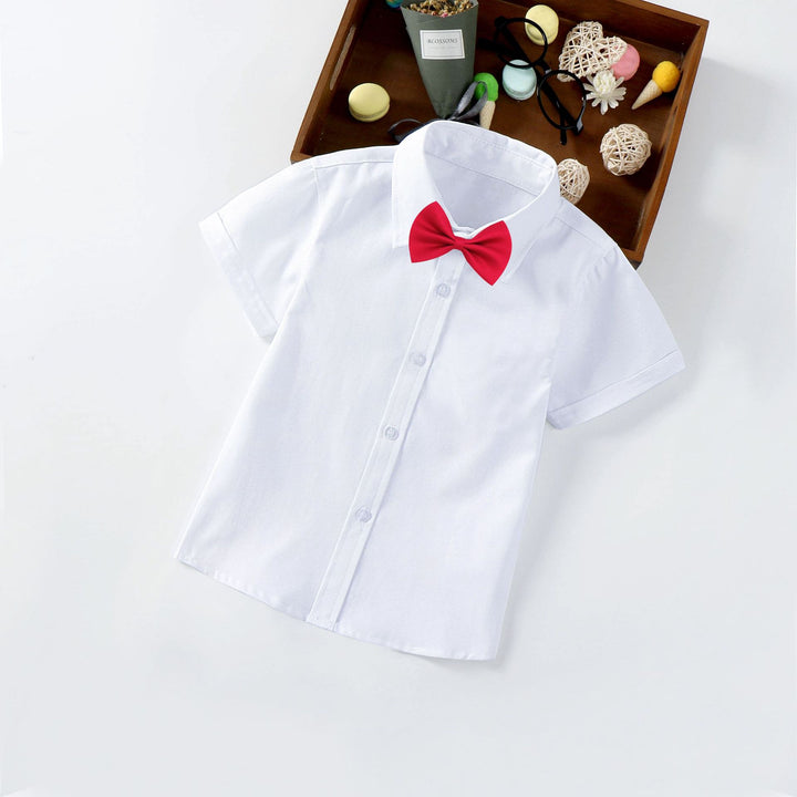 Kinder Kurzarmhemd mit Kragen und Krawatte Drune