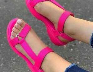 Damen nan sportliche Plateau-Sandalen mit verstellbaren Riemen Drune