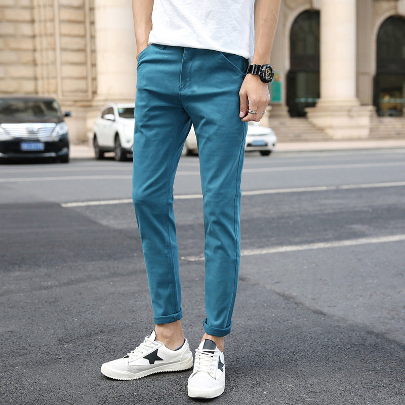 Herren modische Chino-Hose mit schmalem Schnitt und praktischen Taschen Drune