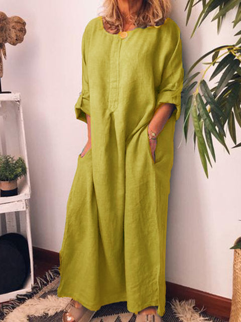 Damen Leichtes Sommerkleid Drune