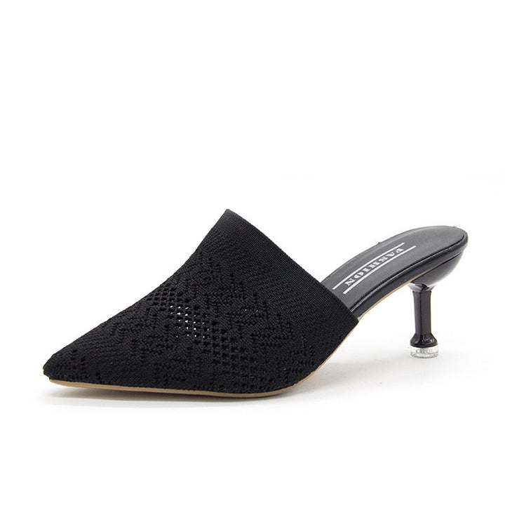 Damen Modische Mules mit eleganter Spitze und bequemen Absatz Drune