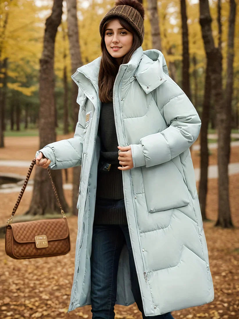 Drune | Warme Fleece Parka Winterjacke mit Kapuze für Frauen - Perfekt für Winteraktitäten