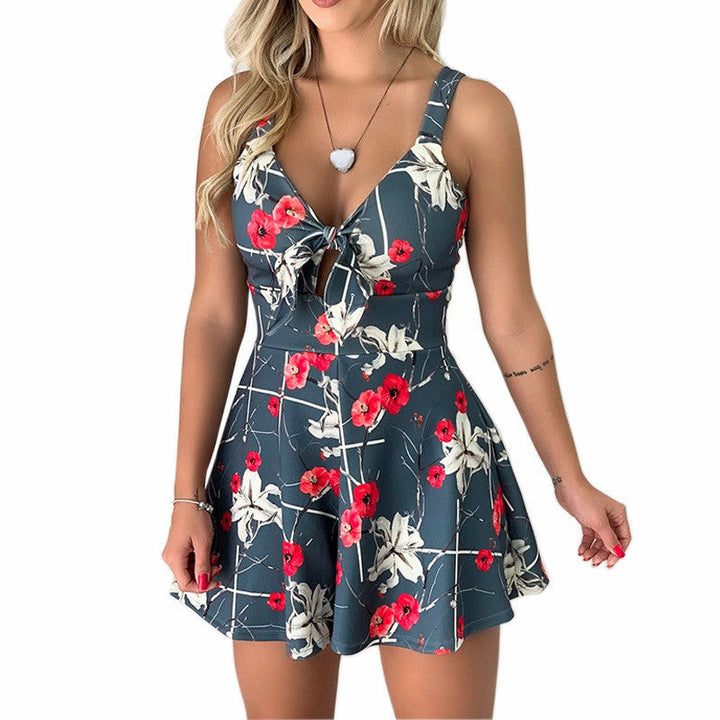 Drune | Hosenträger Brust Schleife Lace-Up Jumpsuit