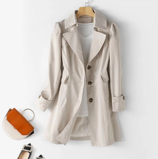 Drune | Schlanker Damen Trenchcoat Im Koreanischen Stil Für Frühling Und Herbst