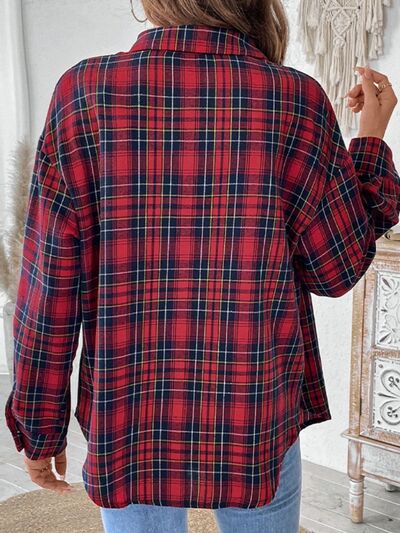 Drune | Karierte Button-Up Langarmbluse