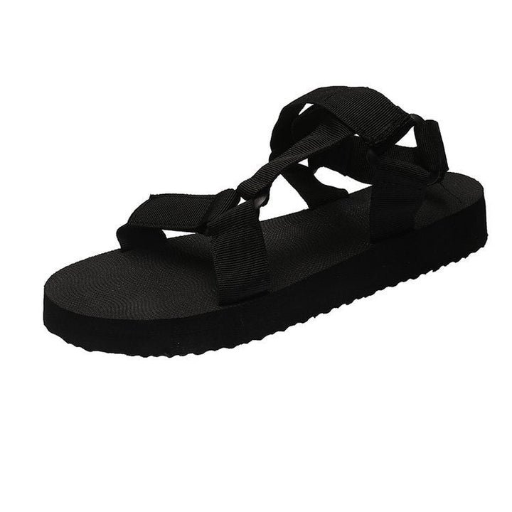 Damen Bequeme Riemensandalen mit verstellbaren Gurten Drune