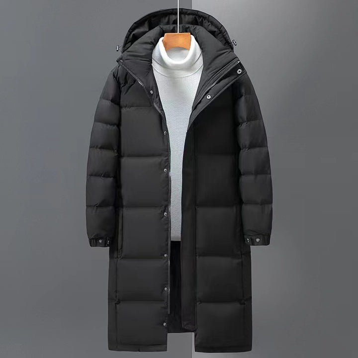 Gefütterte Unisex-Daunenjacke mit Kapuze