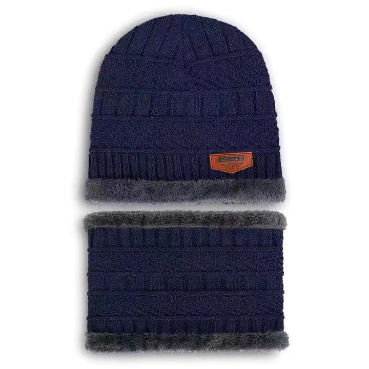 Strickmütze mit Schal, gefüttert, Herren, Winter
