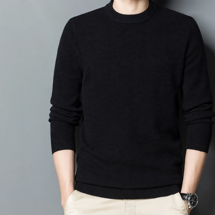 Herren-Wollpullover, Rundhals, dick, große Größen