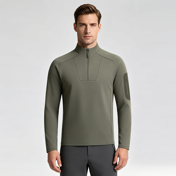 Herren-Sweatshirt mit Reißverschluss und Stehkragen
