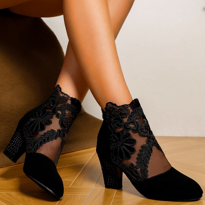 Drune | Bestickte High-Heel-Stiefel - Trendy Footwear