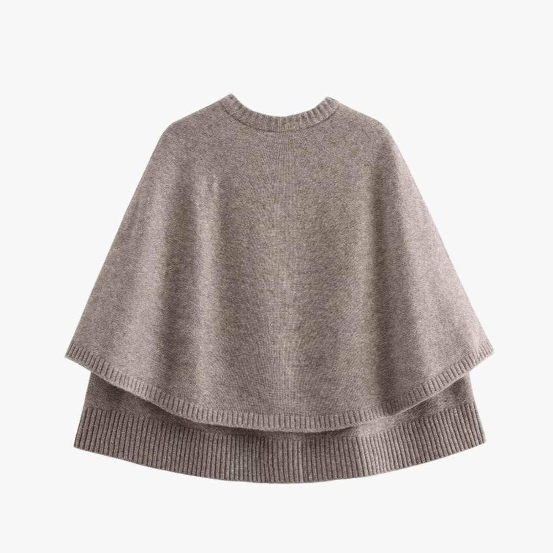 Drune | Strick Cape Mit Knöpfen Und Gestuftem Saum