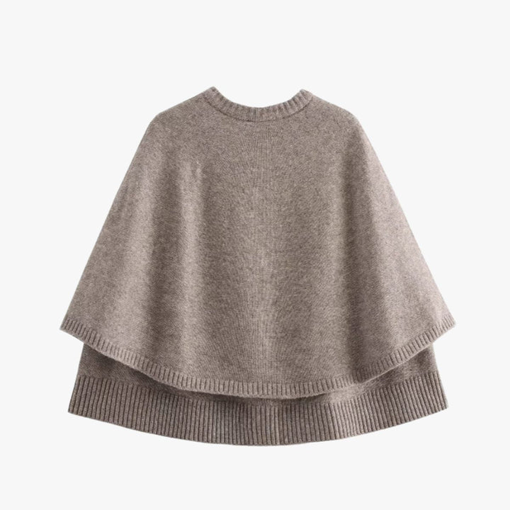 Drune | Strick Cape Mit Knöpfen Und Gestuftem Saum