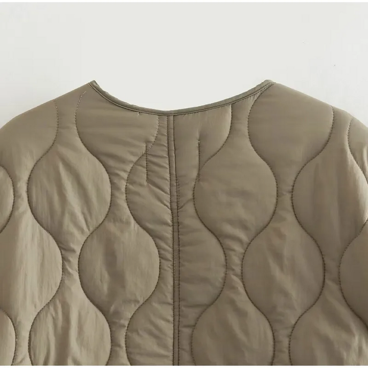 Drune | Bequemes Rundhals gepolstertes Jacket mit Knöpfen Ideal für Herbst/Winter