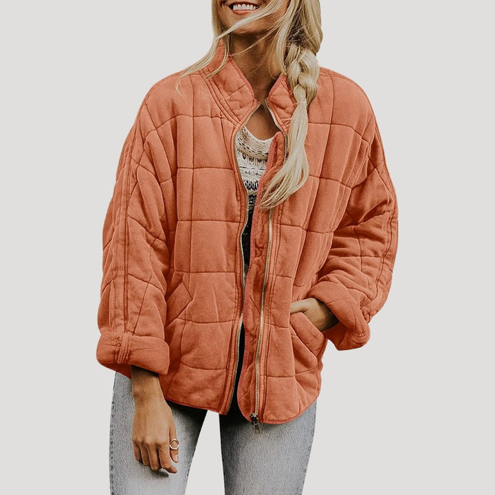 Drune | Damen gesteppte oversized Reißverschluss Pufferjacke