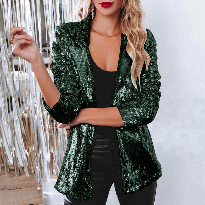 Drune | Glänzender Pailletten-Blazer für Frauen