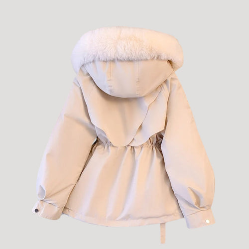 Drune | Damen Winterparka Mantel mit Kunstfellkapuze