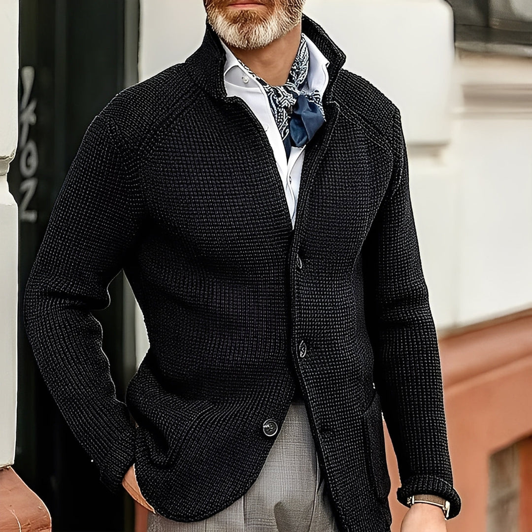 Drune | Stylischer Cardigan mit Stehkragen für Männer