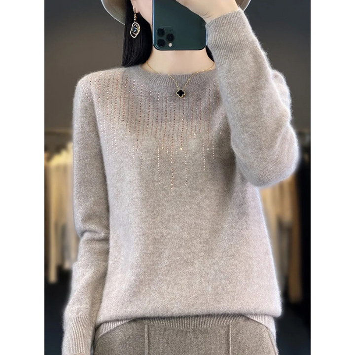 Drune | Sweatshirt - Weicher Strickpullover mit funkelnden Details