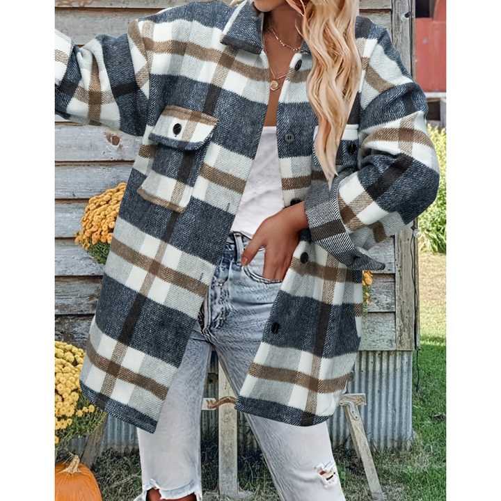Drune | Warme Knopf Daunen Kariert Hemd Jacke - Winter