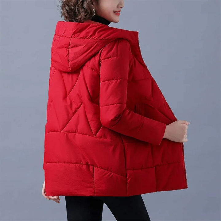 Drune | Elegante unifarbene gerippte gesteppte Jacke mit Reißverschluss ideal für Herbst/Winter
