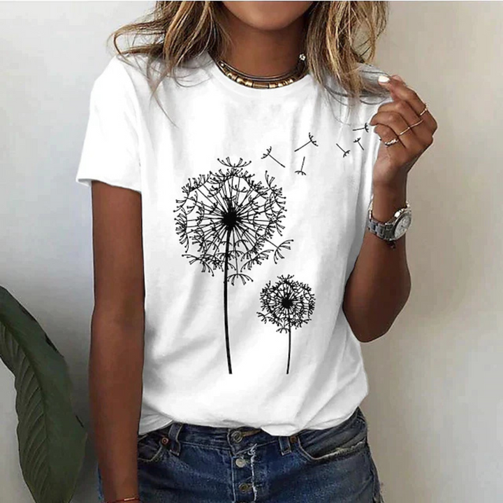 Drune | T-Shirt mit Kurzarm Bedruckt Lässig