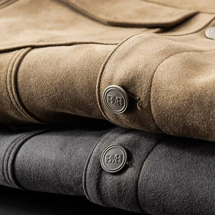 Drune | Klassische Wildlederjacke für Männer