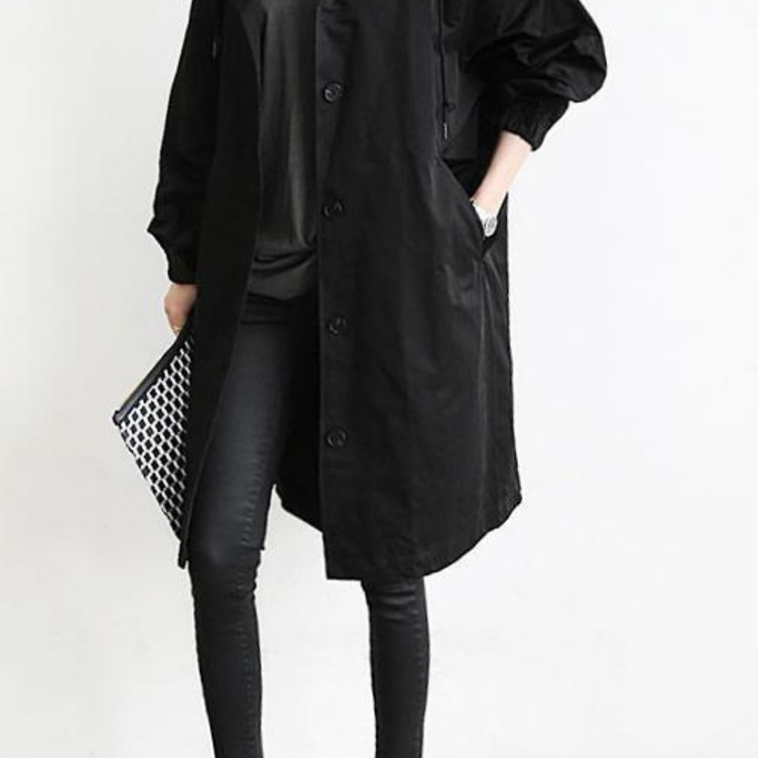 Drune | Button-Up Windbreaker - Leichter Übergrößen-Mantel - Lässige Übergangsoberbekleidung
