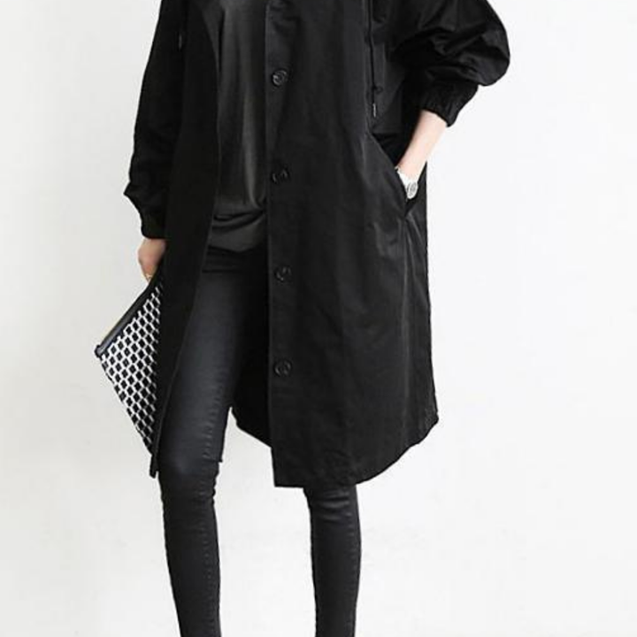 Drune | Button-Up Windbreaker - Leichter Übergrößen-Mantel - Lässige Übergangsoberbekleidung