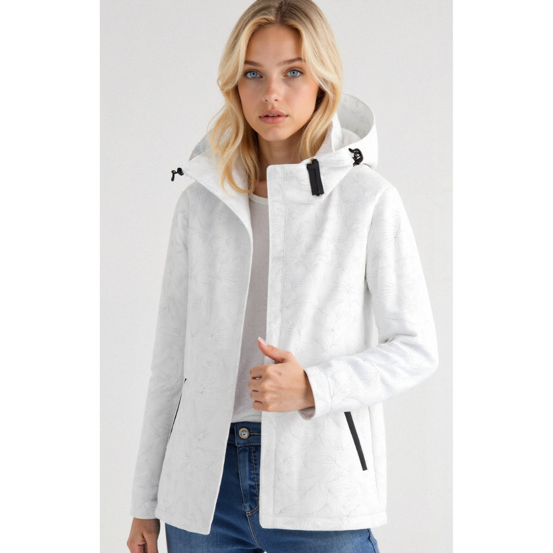 Drune | Gedruckt Reißverschluss Winter Jacke - Kapuze