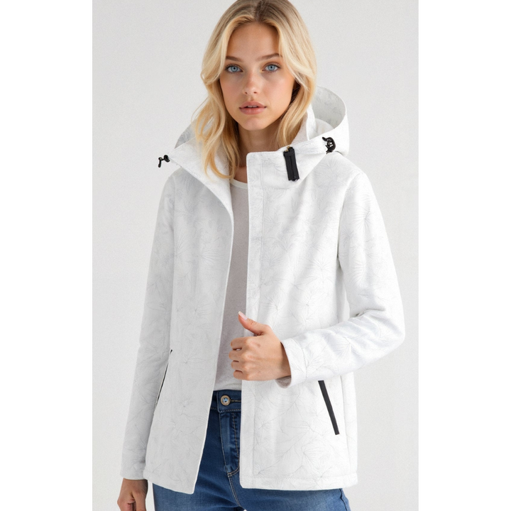 Drune | Gedruckt Reißverschluss Winter Jacke - Kapuze