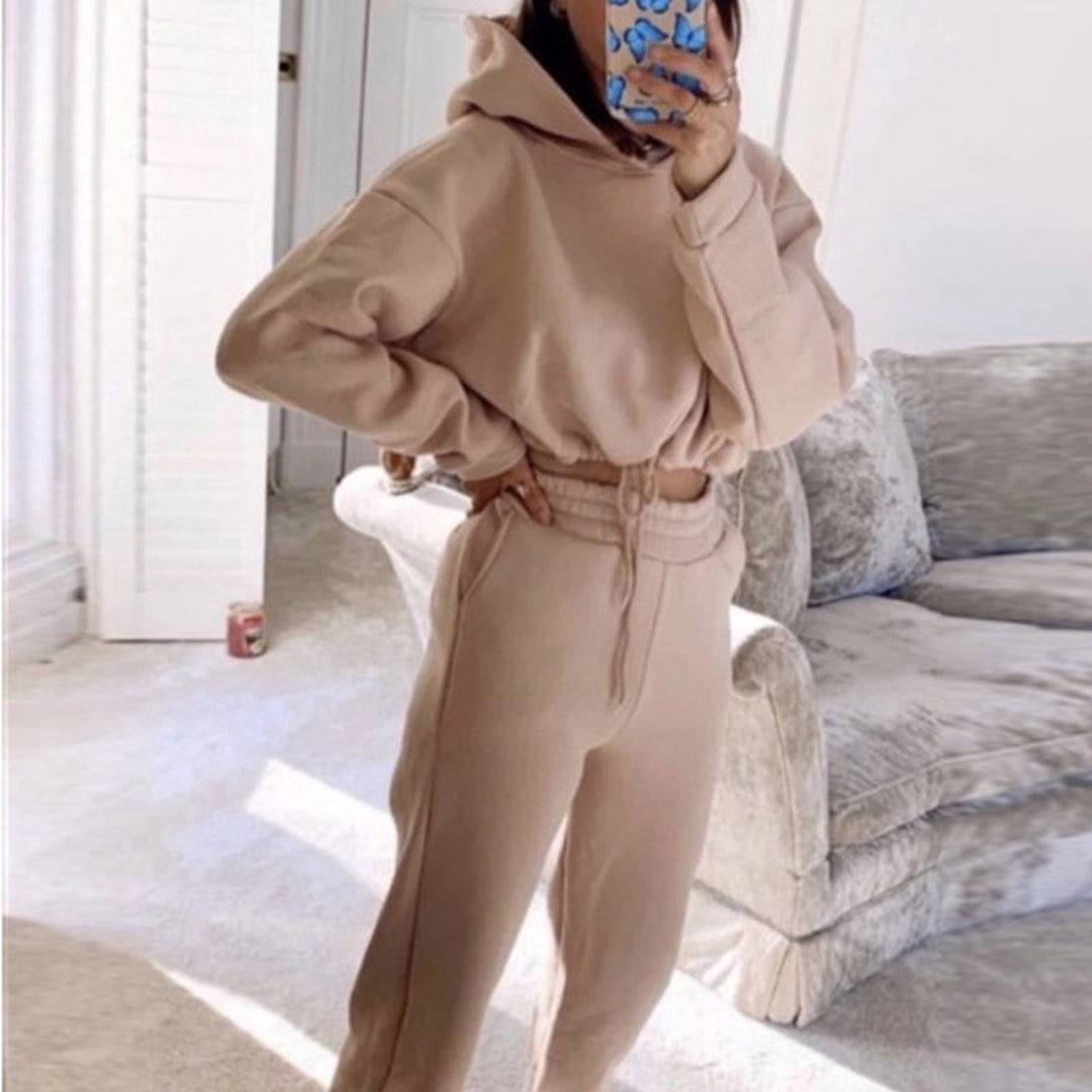 Drune | Jogginganzug Zweiteiler mit Cropped Hoodie