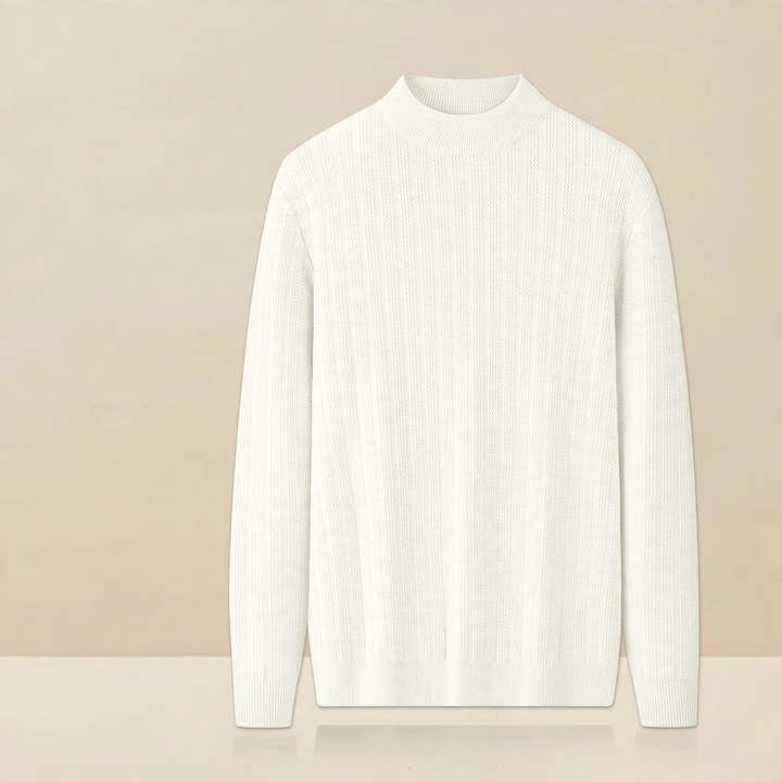 Herren-Strickpullover mit Stehkragen